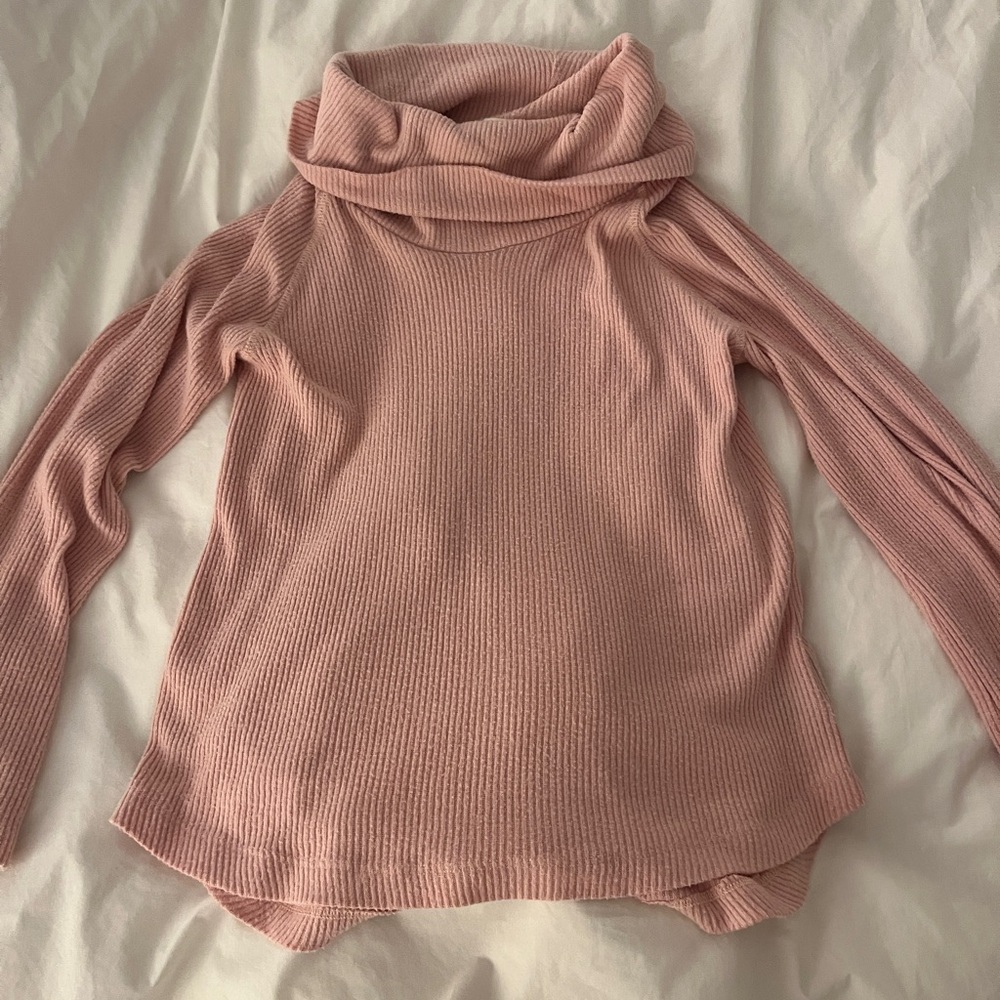 Anthropologie Blush Cowl Neck Sweater